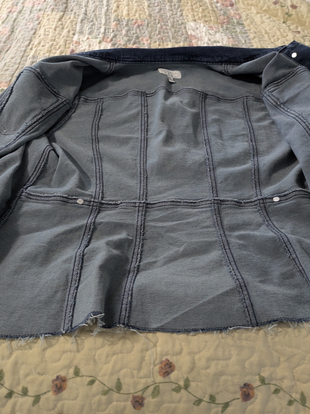 Dark Blue Denim Jacket - Women - Picture 3 of 6